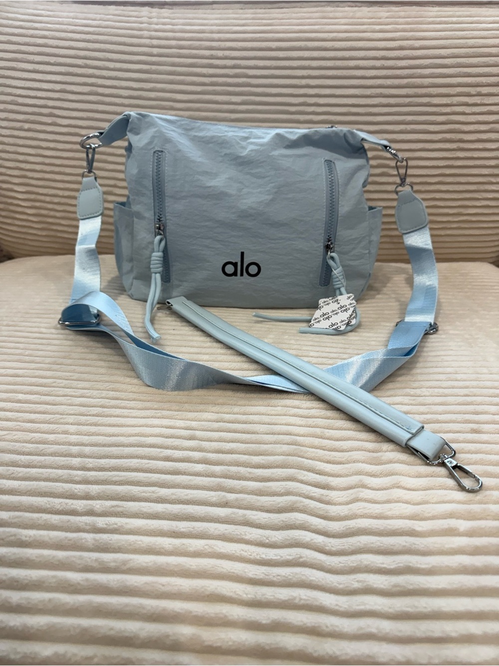 ALO Yoga Powder Blue Crossbody Bag with Detachable Strap